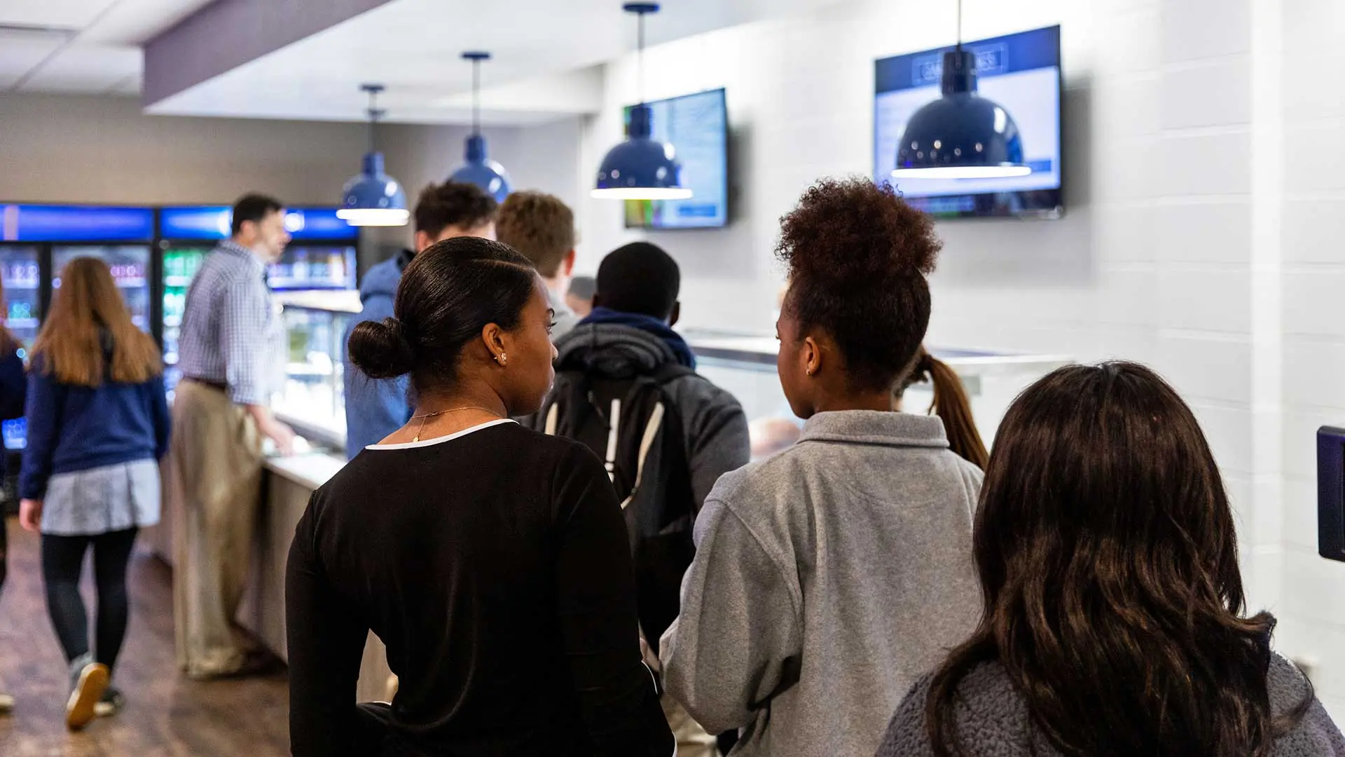 Students standing in line